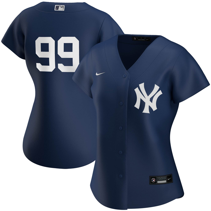 2020 MLB Women New York Yankees #99  Aaron Judge Nike Navy 2020 Spring Training Home Replica Player Jersey 1->women mlb jersey->Women Jersey